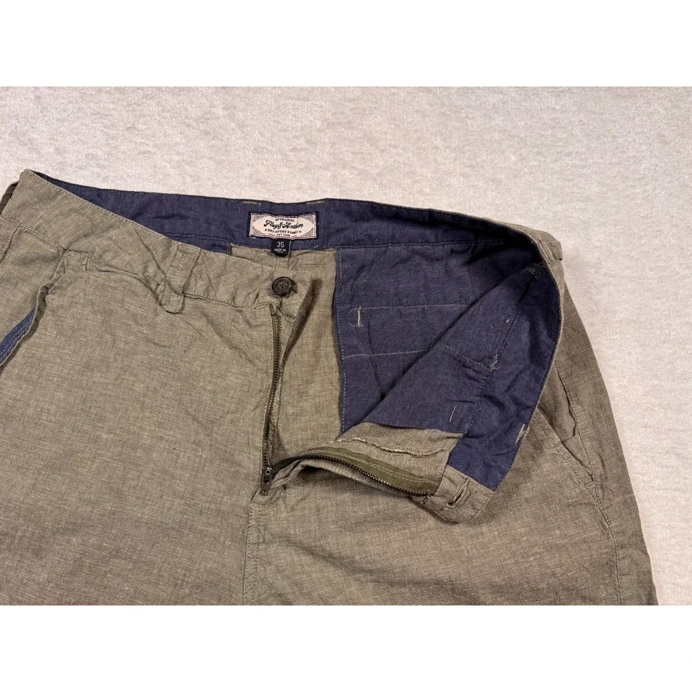 Flag & Anthem Dry Goods Supply Men's‎ Khaki Linen Blend Shorts Size 35